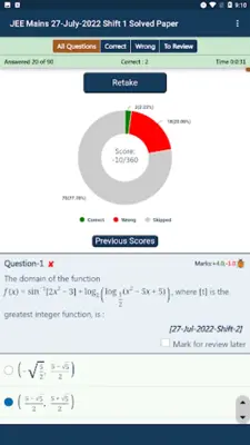 JEE Mains Previous Papers android App screenshot 7